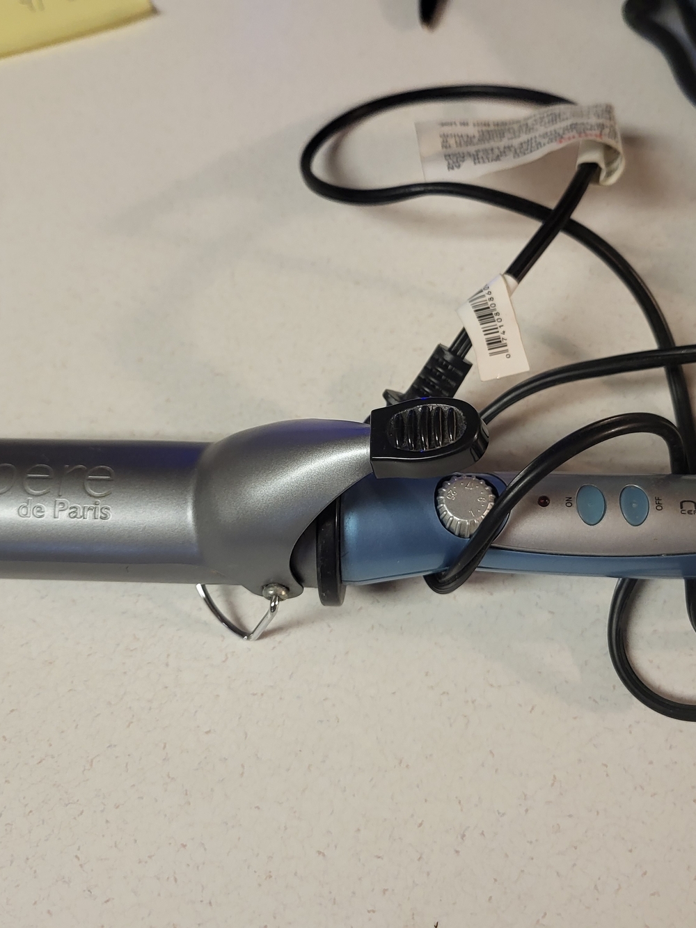 Jilbere de Paris Nano Silver Ceramic Curling Iron 1.5 Inch Blue JBNS2038S Dual V